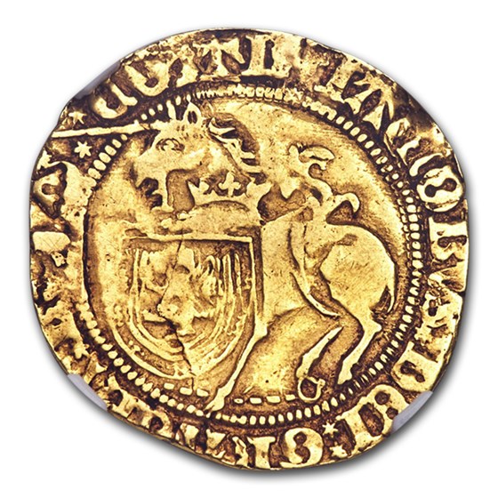 (1488-1513) Scotland Gold Unicorn 18 Shillings VF-25 NGC (1488-1513) Scotland Gold Unicorn 18 Shillings VF-25 NGC